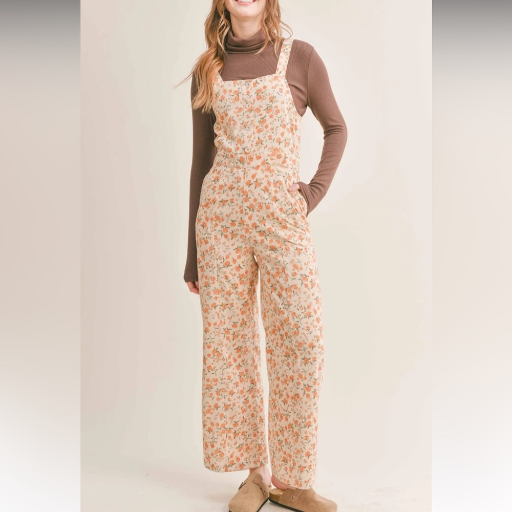 Sadie and Sage Marigold Fields Corded Overalls